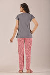 Sweet Moon Knit Cotton Pyjama Set - Rust Grey — thumbnail 2
